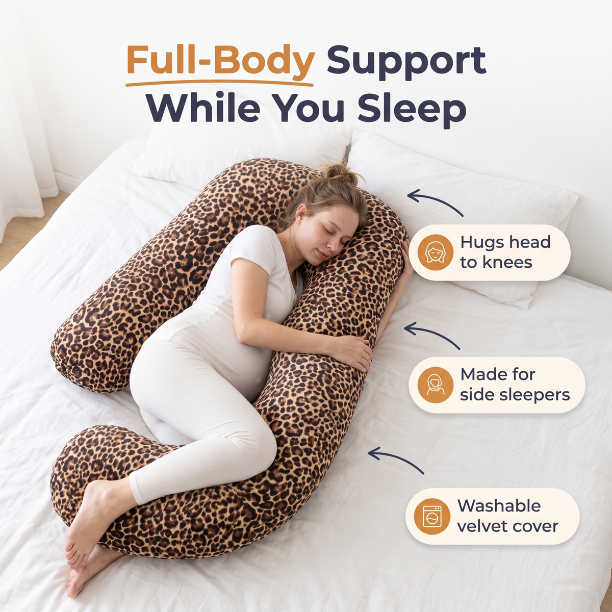 Brellano U-Pillow — Full-Body Comfort Pillow