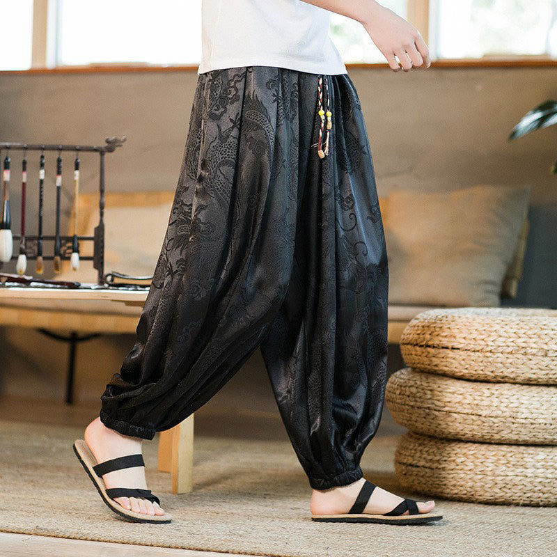 Men's Dragon Harem Pants with Pockets — product detail 1