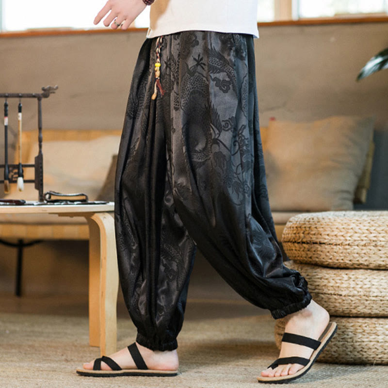 Men's Dragon Harem Pants with Pockets — product detail 2