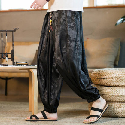 Men's Dragon Harem Pants with Pockets — product detail 2