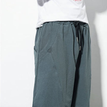 Men's Cotton Drawstring Pants with Pockets — product detail 8