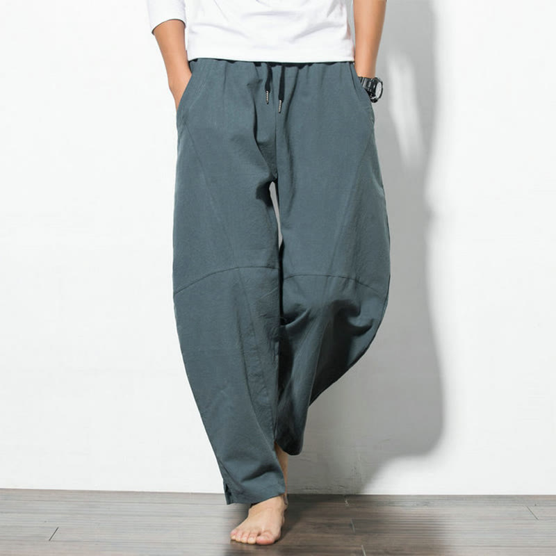 Men's Cotton Drawstring Pants with Pockets — product detail 5