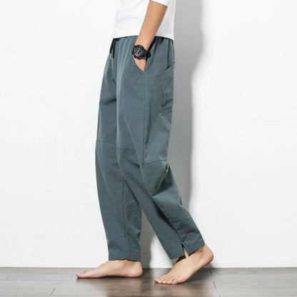 Men's Cotton Drawstring Pants with Pockets — product detail 4