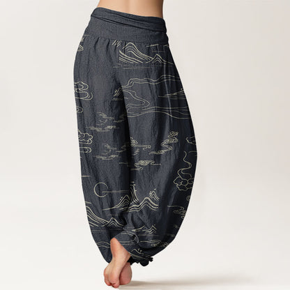 Mountain Moon Cotton Harem Pants — product detail 3