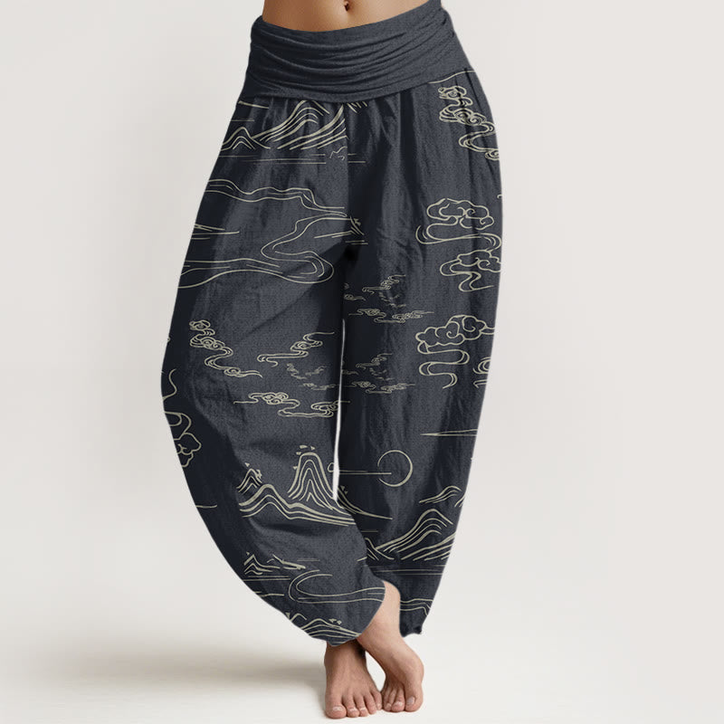 Mountain Moon Cotton Harem Pants — product detail 1
