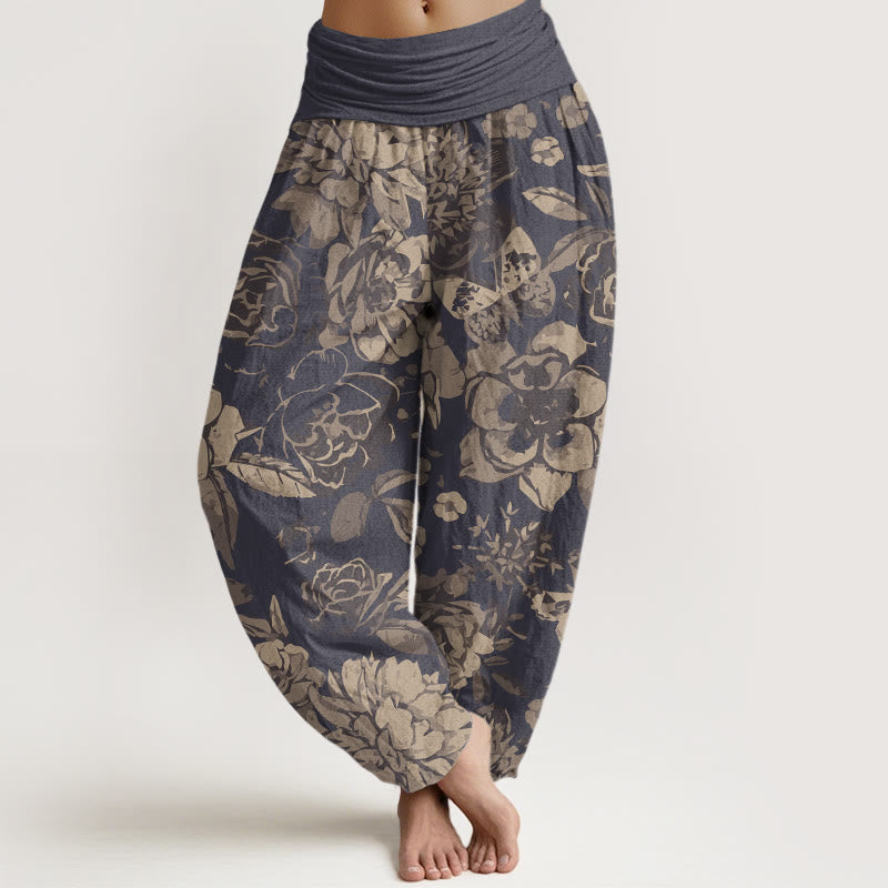 Peony Cotton Harem Pants — product detail 1