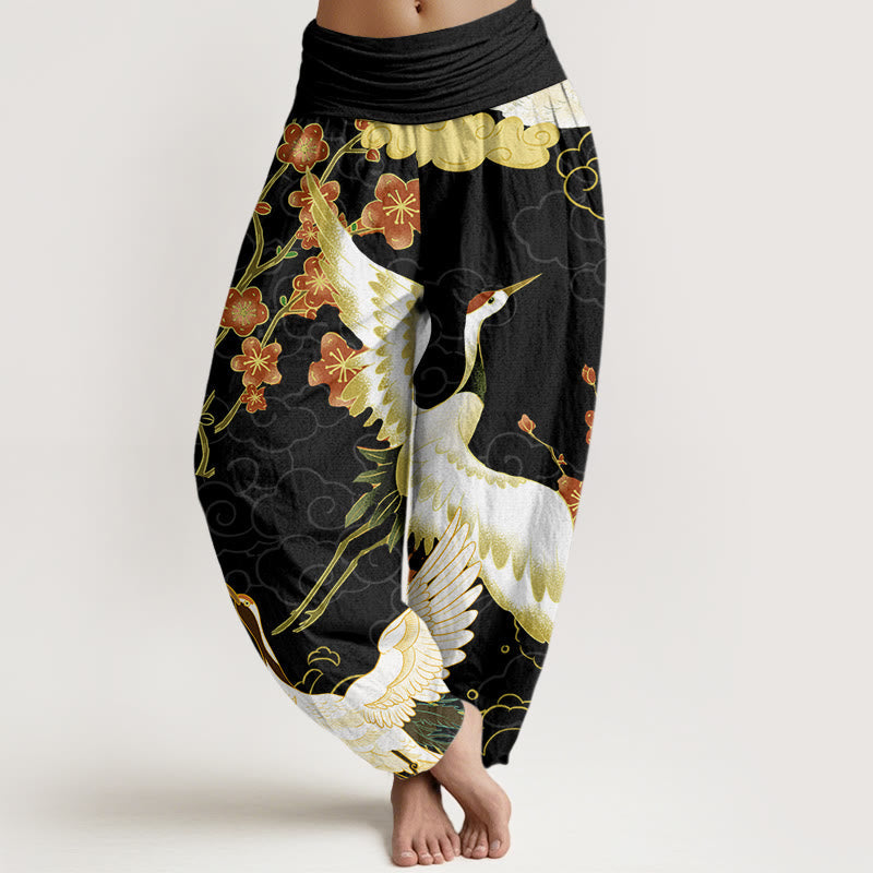 Crane & Cloud Cotton Harem Pants — product detail 1