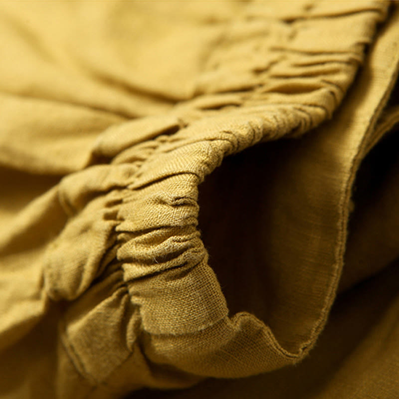 Cotton-Linen Wide-Leg Pants with Pockets — product detail 3