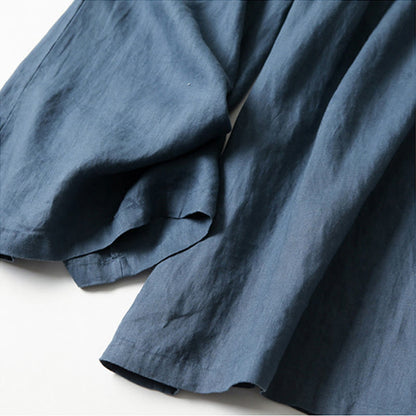 Cotton-Linen Wide-Leg Pants with Pockets — product detail 8