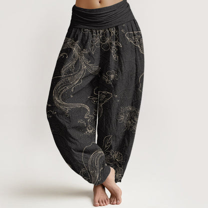 Koi Floral Cotton Harem Pants — product detail 1