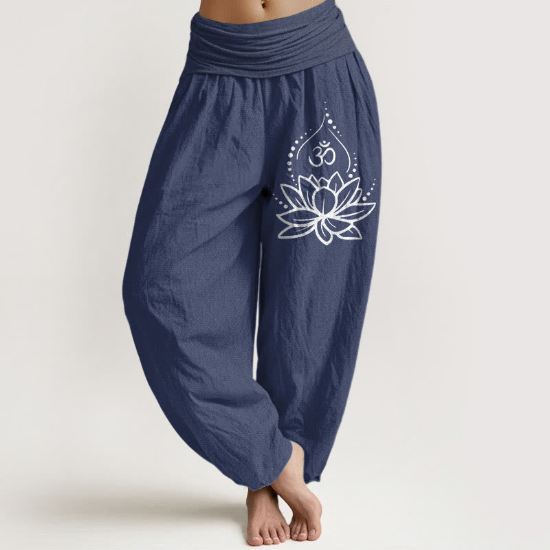 Lotus & Om Cotton Harem Pants — product detail 1