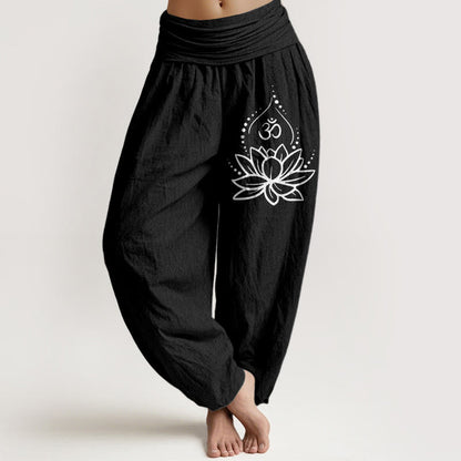 Lotus & Om Cotton Harem Pants — product detail 6