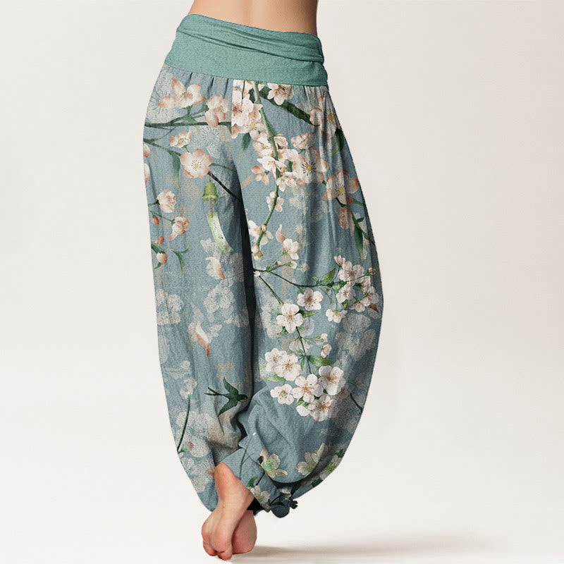 Peach Blossom Cotton Harem Pants — product detail 2
