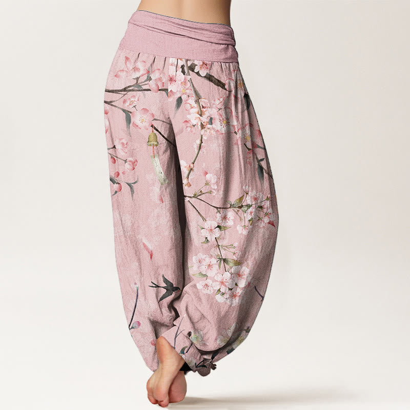 Peach Blossom Cotton Harem Pants — product detail 7