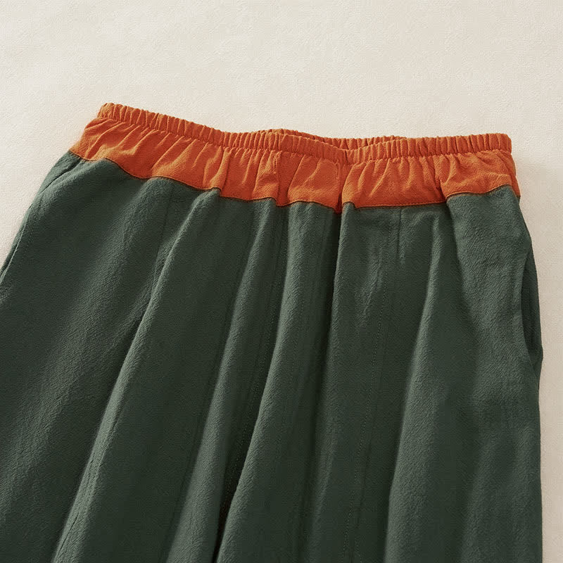 Cotton Drawstring Harem Pants with Pockets — product detail 3