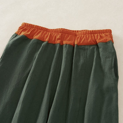 Cotton Drawstring Harem Pants with Pockets — product detail 3