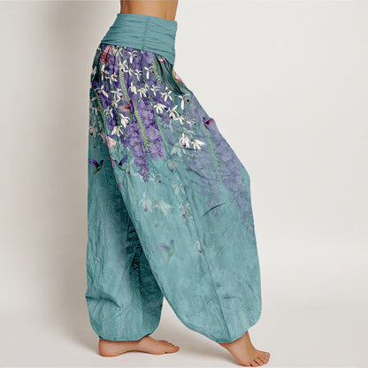 Orchid & Birds Cotton Harem Pants — product detail 3