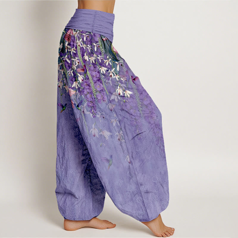 Orchid & Birds Cotton Harem Pants — product detail 8