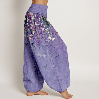 Orchid & Birds Cotton Harem Pants — product detail 8