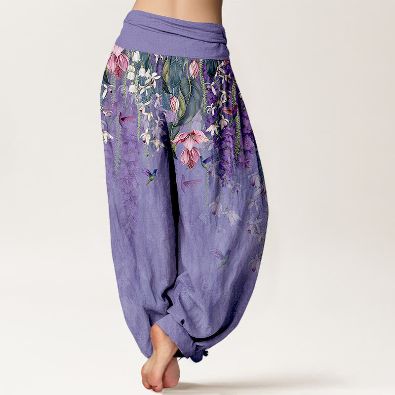 Orchid & Birds Cotton Harem Pants — product detail 7