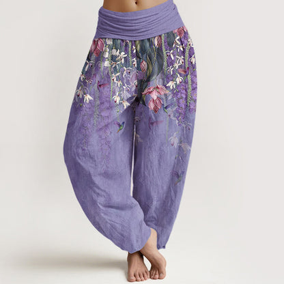 Orchid & Birds Cotton Harem Pants — product detail 6