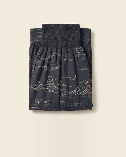 Mountain Moon Cotton Harem Pants — folded view