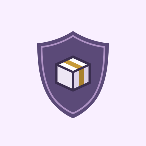 Shipping protection shield icon