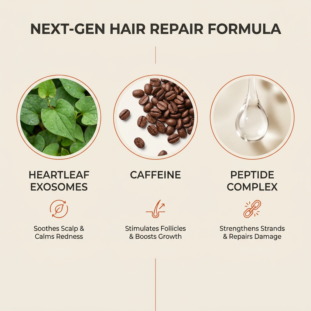 Key actives in vaya serum — heartleaf exosomes, caffeine and peptide complex