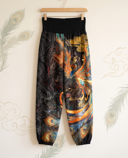 Phoenix Cotton Harem Pants — hanging view