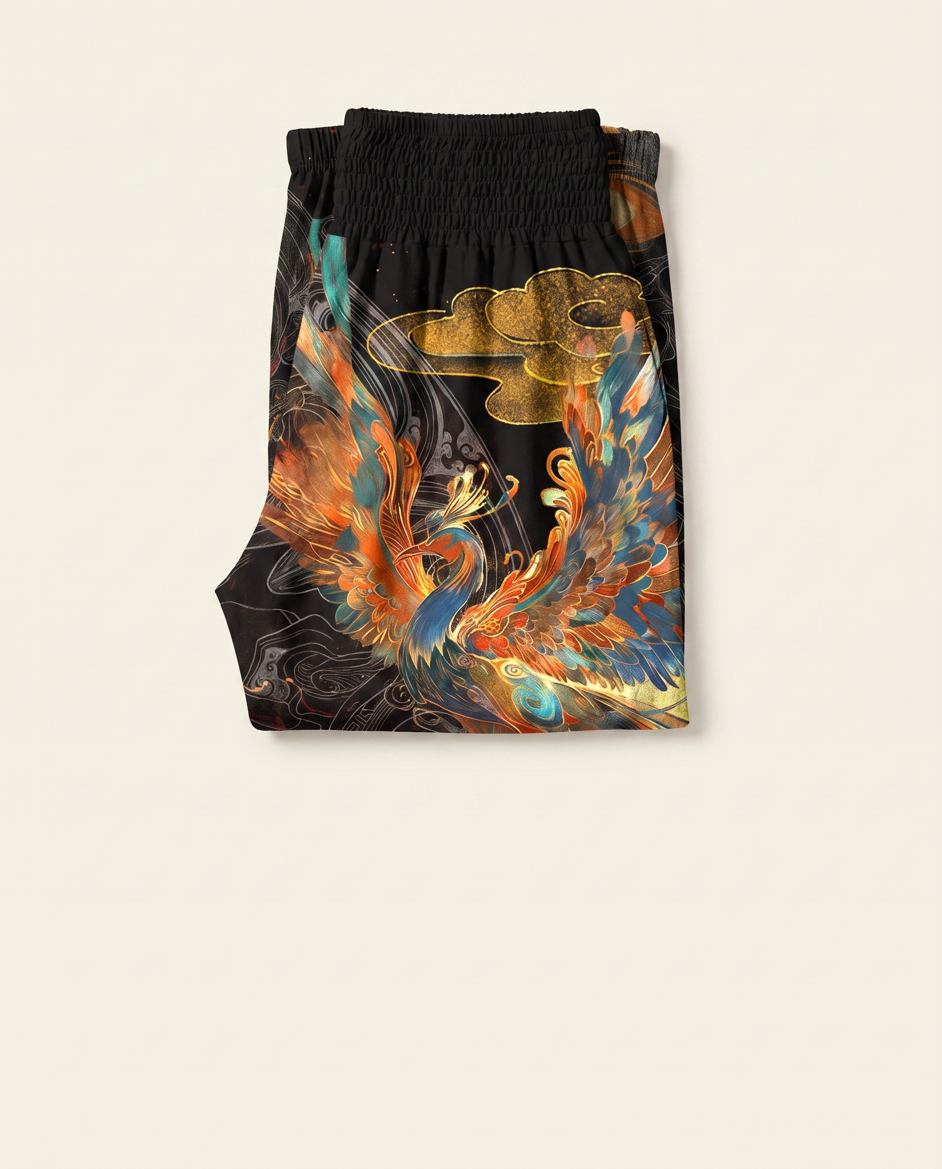 Phoenix Cotton Harem Pants — folded view