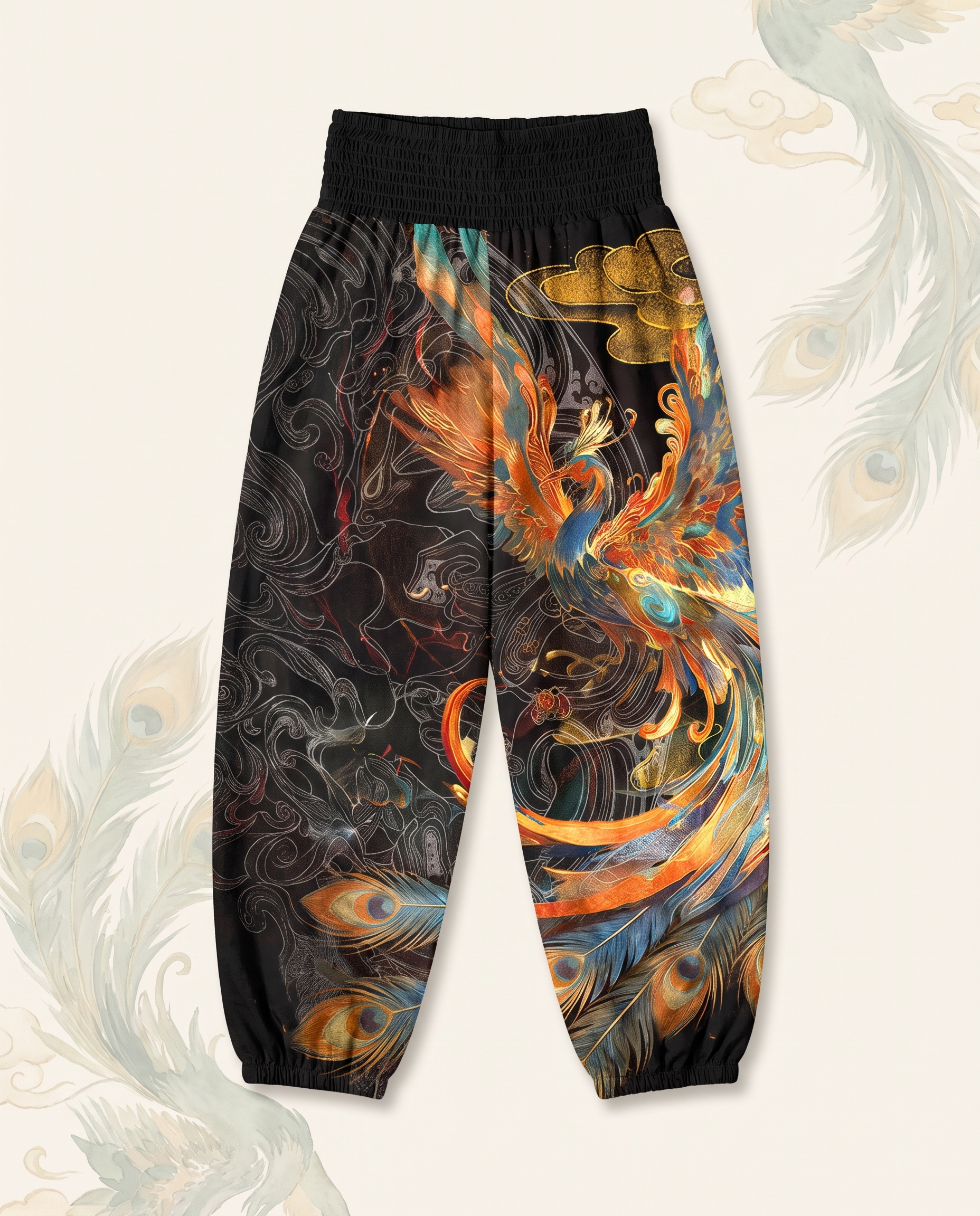 Phoenix Cotton Harem Pants — flat-lay view
