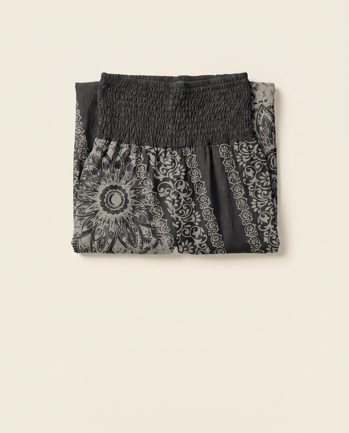 Mandala Cotton Harem Pants — folded view