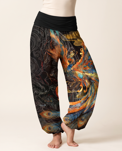 Phoenix Cotton Harem Pants — worn by a model