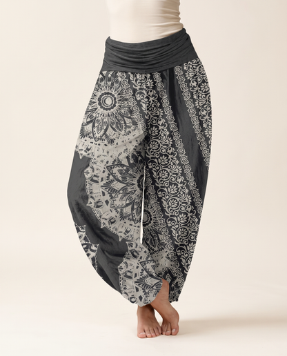 Mandala Cotton Harem Pants — worn by a model