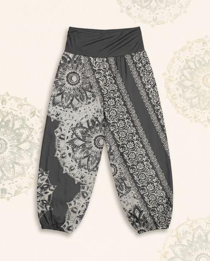 Mandala Cotton Harem Pants — flat-lay view