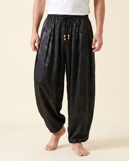 Men's Dragon Harem Pants with Pockets — worn by a model