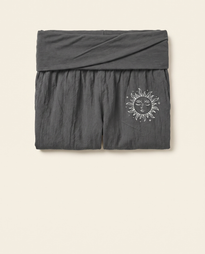 Sun & Moon Cotton Harem Pants — folded view