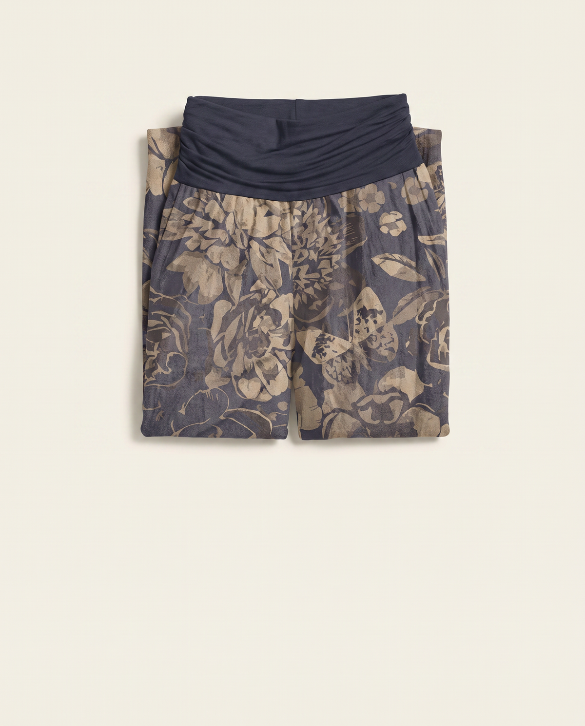 Peony Cotton Harem Pants — folded view