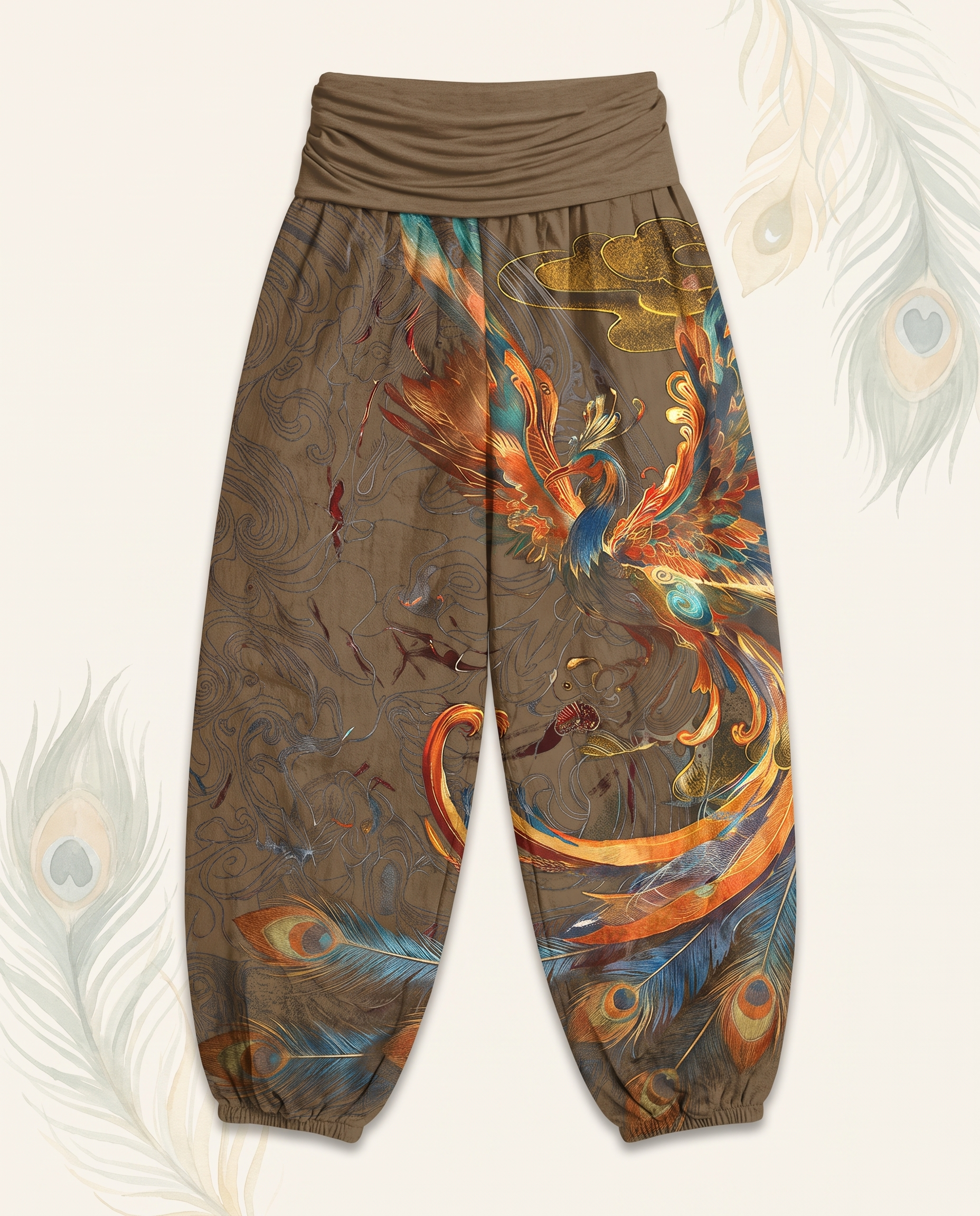 Phoenix Cotton Harem Pants — in peru, flat-lay view