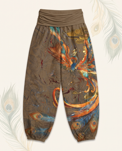 Phoenix Cotton Harem Pants — in peru, flat-lay view