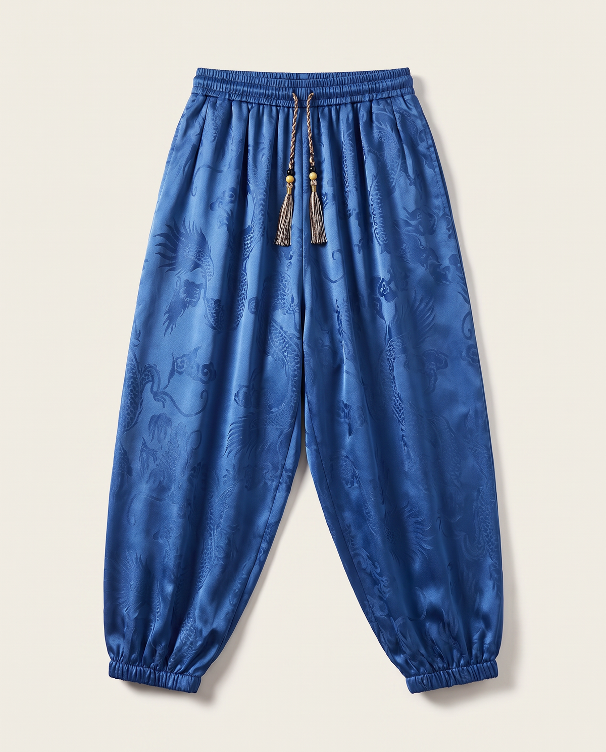 Men's Dragon Harem Pants with Pockets — in blue