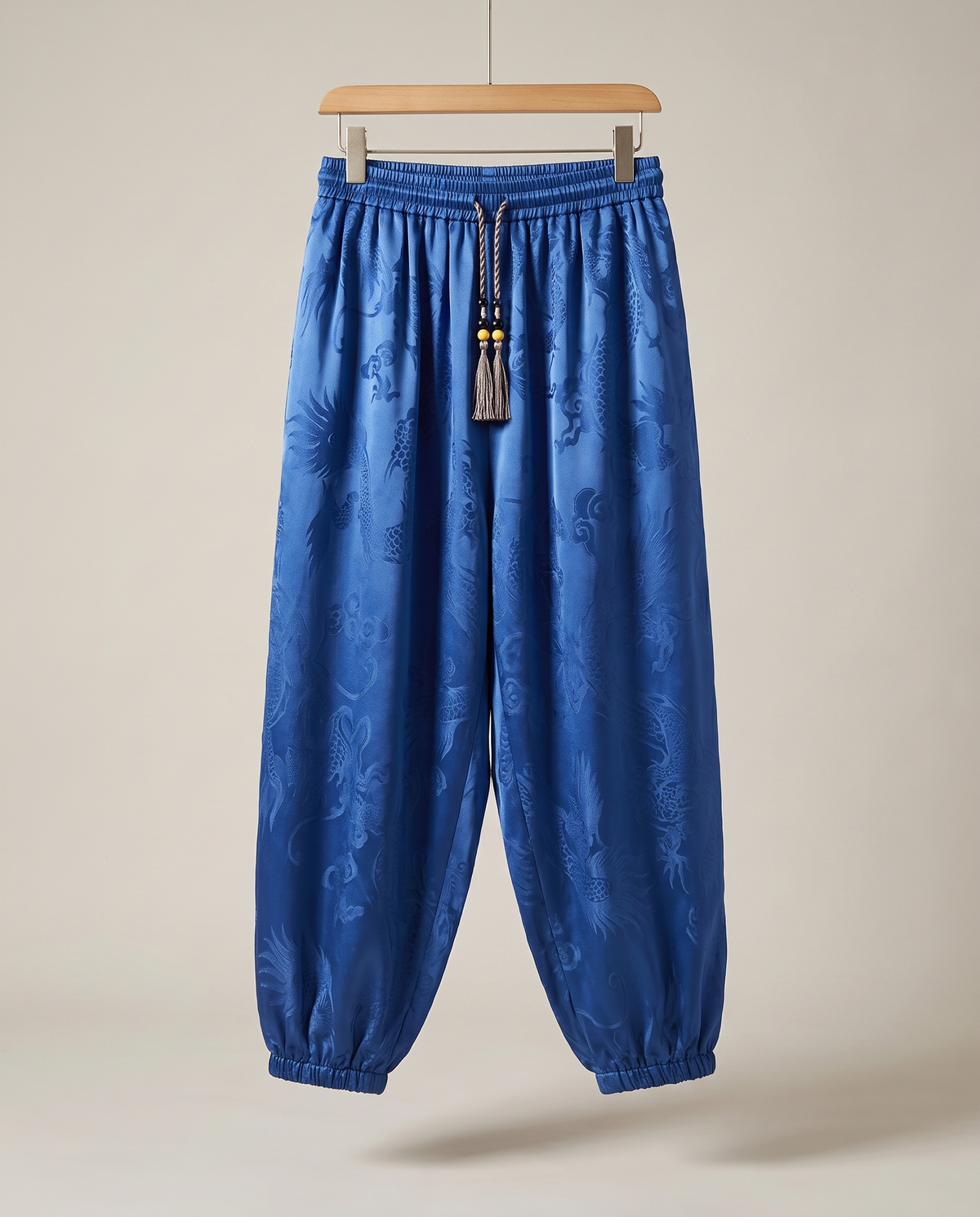 Men's Dragon Harem Pants with Pockets — in blue