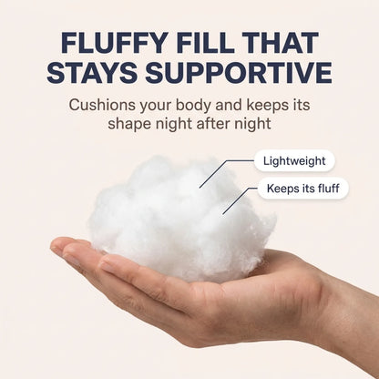 Fluffy polyester fill that stays supportive